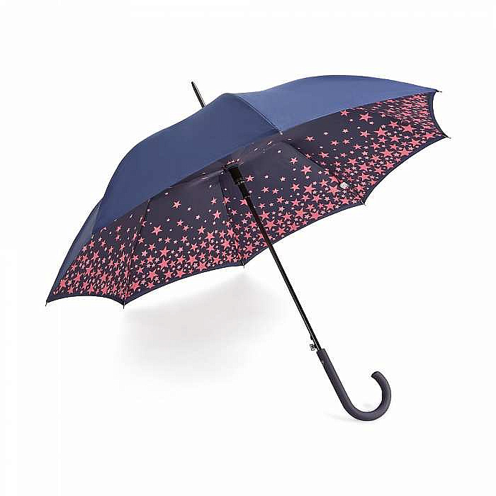 Fulton dámský holový deštník Bloomsbury 2 SCATTER STAR NAVY PINK L754