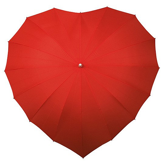 Dámský holový deštník srdce HEART červený