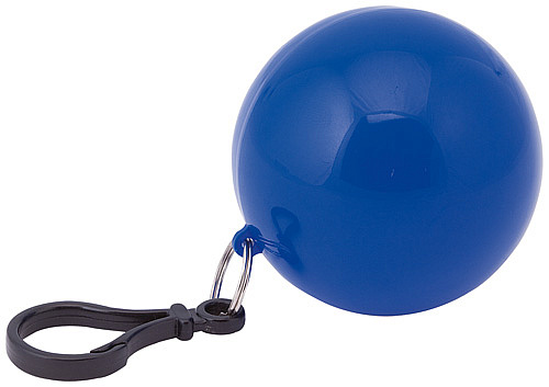 Pláštěnka v plastovém balónku na karabině modrá
