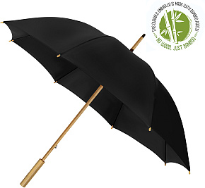 Bamboo ECO holový bambusový deštník černý
