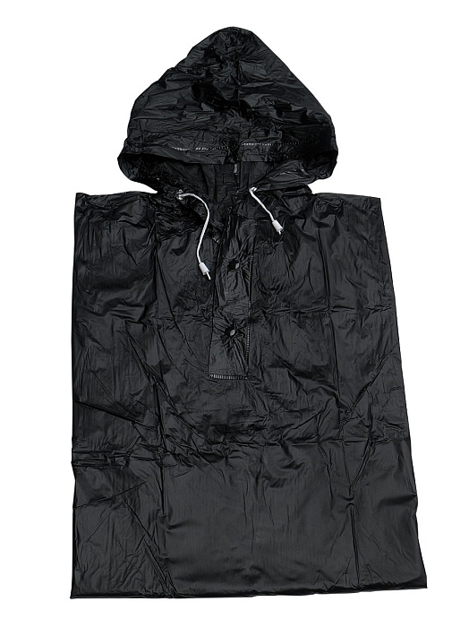 Poncho pláštěnka z pevného PVC černá