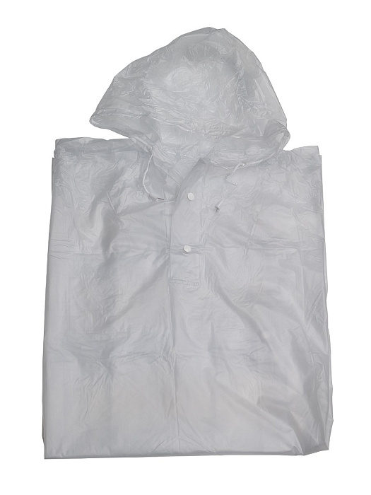 Poncho pláštěnka z pevného PVC transparent