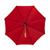 Bamboo ECO holový bambusový deštník červený