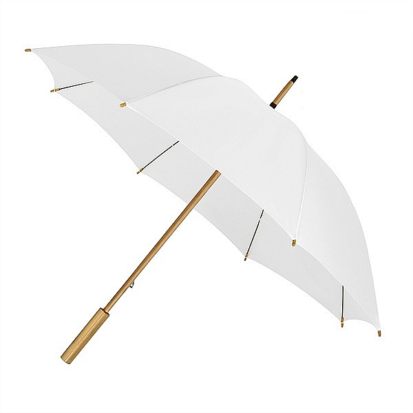Bamboo ECO holový bambusový deštník, bílý