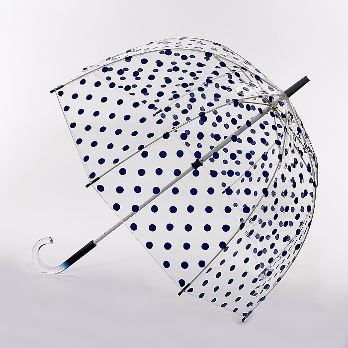 Cath Kidston dámský průhledný deštník  Birdcage 2 Button Spot Twill L546