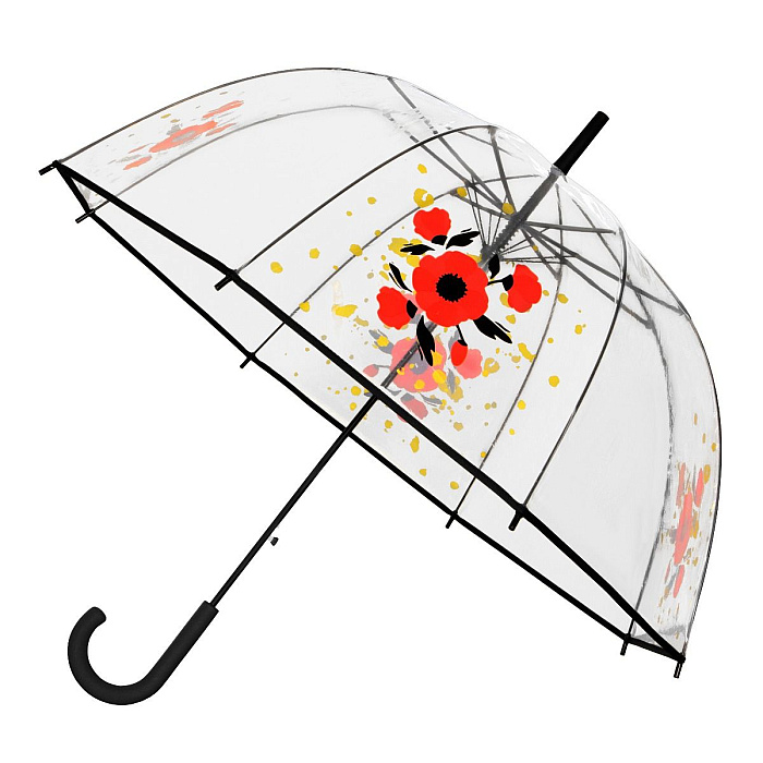 Dámský holový průhledný deštník VLČÍ MÁKY 1