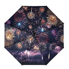 FARE dámský holový deštník s potiskem NATURE MAX FIREWORKS 1193