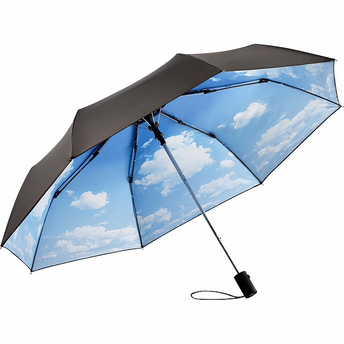 FARE dámský skládací deštník s potiskem NATURE mraky 5593
