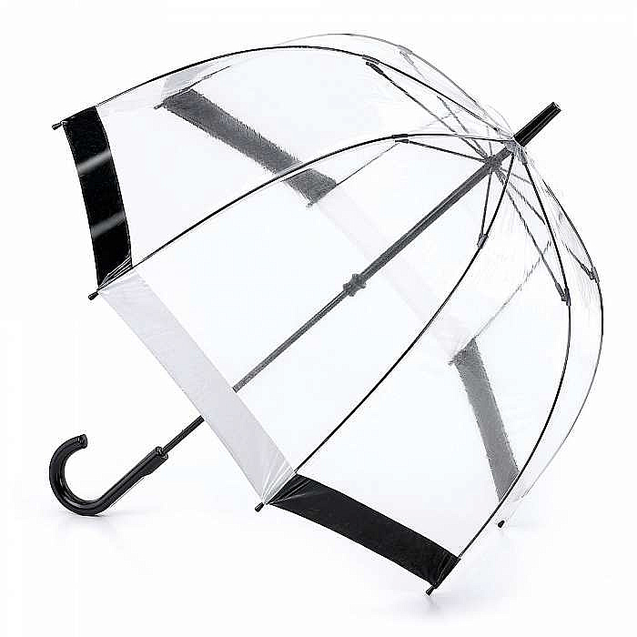 Fulton dámský průhledný deštník Birdcage 1 BLACK&WHITE L041