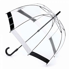 Fulton dámský průhledný deštník Birdcage 1 BLACK&WHITE L041
