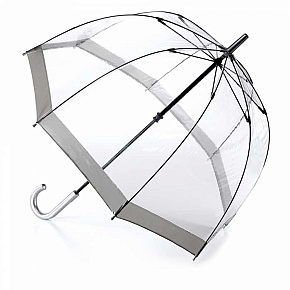 Fulton dámský průhledný deštník Birdcage 1 SILVER L041