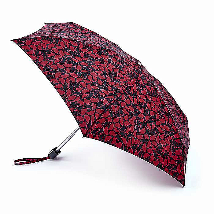 Lulu Guinness dámský skládací deštník Tiny 2 OVER HAND DRAWN LIPS L717