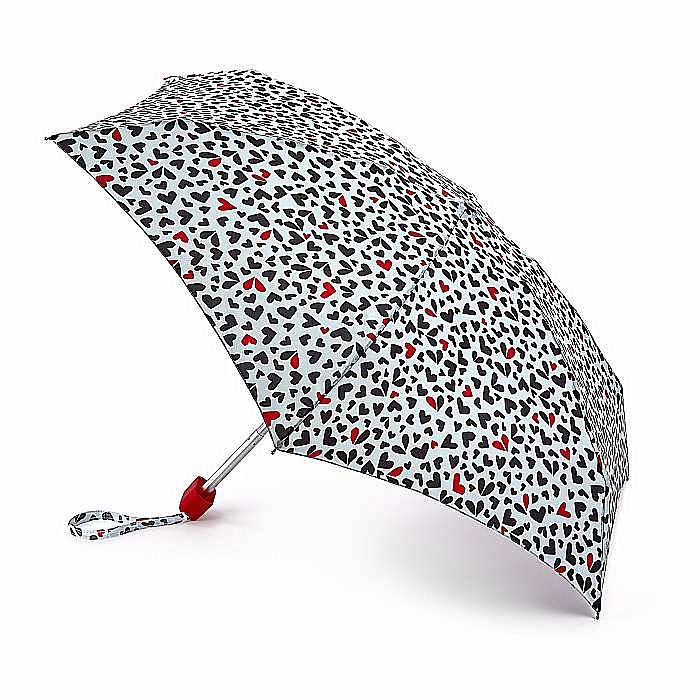 Lulu Guinness dámský skládací deštník  Tiny 2 CUT OUT HEARTS L717