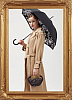 Fulton dámský holový deštník Bloomsbury 2 MONO FLORAL L754 