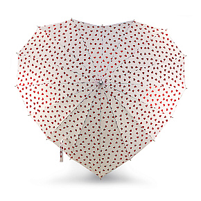 Fulton dámský holový deštník Heart 1 RED HEARTS L909