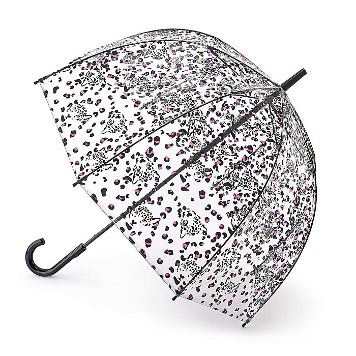 Fulton dámský průhledný deštník Birdcage 2 LEOPARD CAMO L042