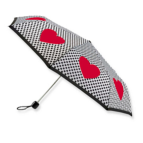 Fulton dámský skládací deštník Minilite 2 LOVE HEARTS SPOT L354