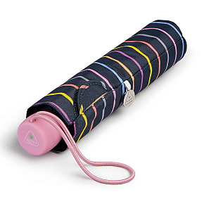 Fulton dámský skládací deštník Superslim 2 RAINBOW PINSTRIPES L553