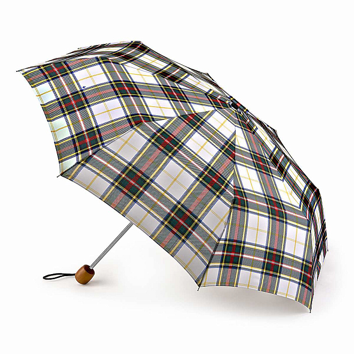 Fulton skládací deštník Stowaway de Luxe 2 WHITE STEWART TARTAN L450