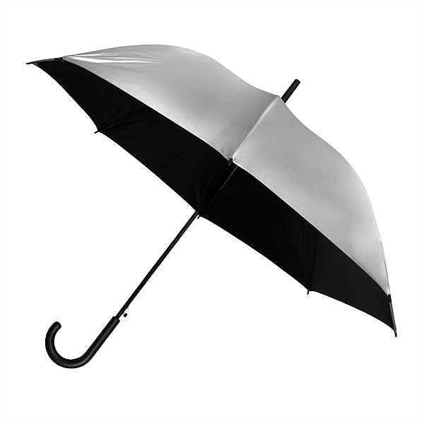 Holový deštník YORK černo-stříbrný