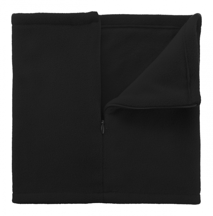 Nákrčník na zip Polar Fleece černý