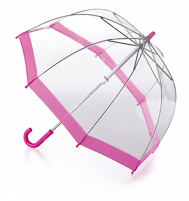 Fulton dětský průhledný holový deštník Funbrella 2 PINK C603