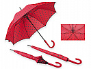 Dámský holový deštník DOTTIE s puntíky červený
