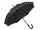 Dámský holový deštník DOTTIE s puntíky - černý