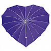 Dámský holový deštník srdce HEART fialový