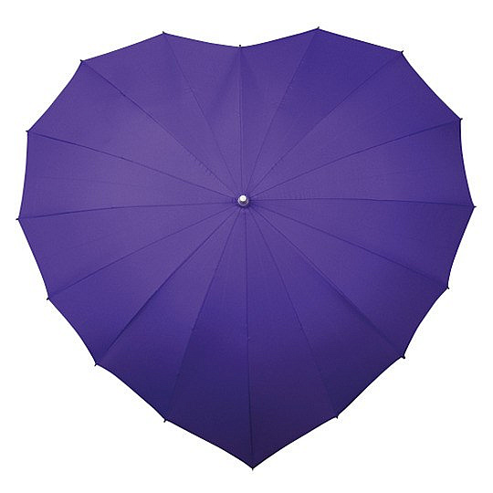 Dámský holový deštník srdce HEART fialový