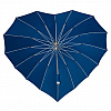 Dámský holový deštník srdce HEART tm.modrý