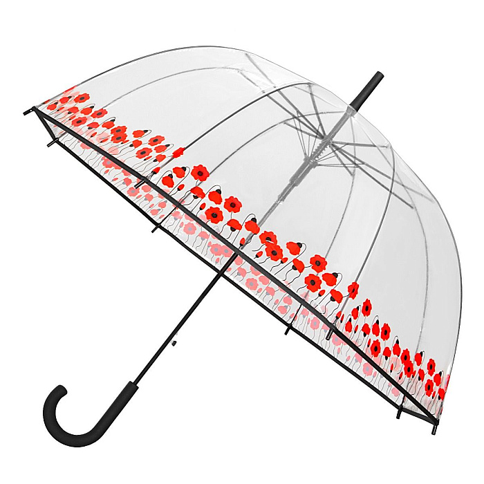 Dámský holový průhledný deštník VLČÍ MÁKY 2