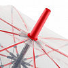 Dámský průhledný holový deštník COMTESSA červený 7112
