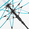 Dámský průhledný holový deštník COMTESSA tyrkysový 7112