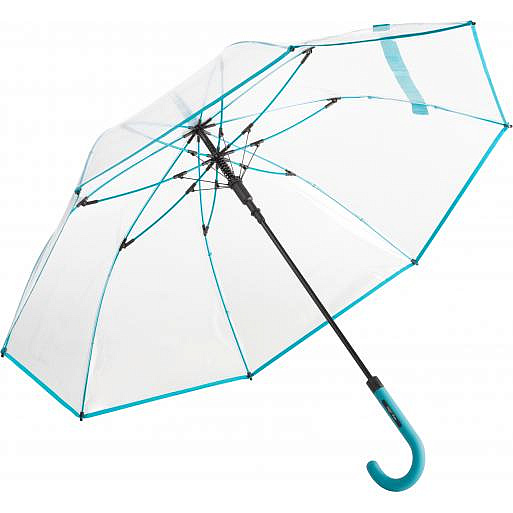 Dámský průhledný holový deštník COMTESSA tyrkysový 7112