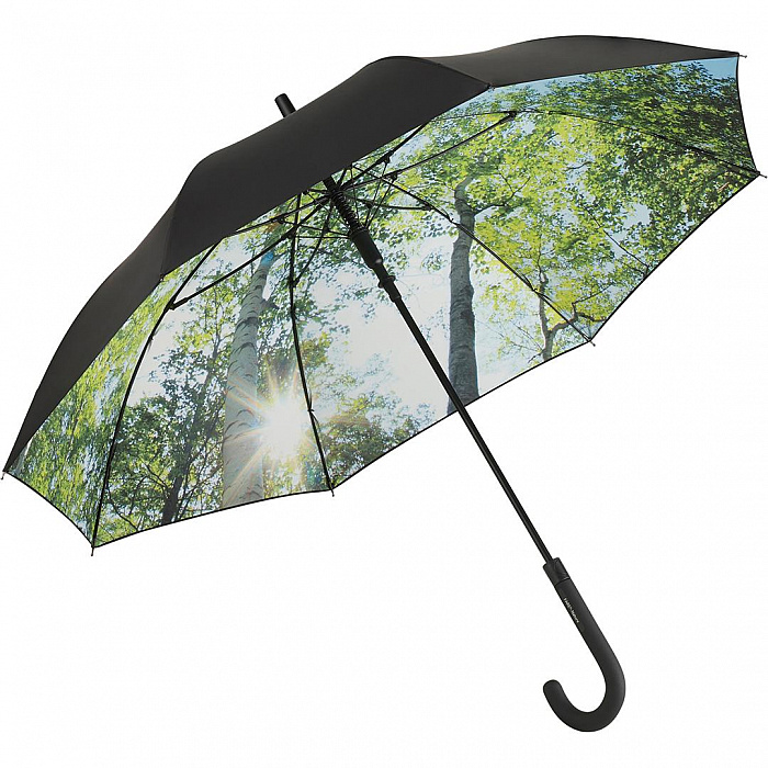 FARE dámský holový deštník s potiskem NATURE MAX bříza 1193