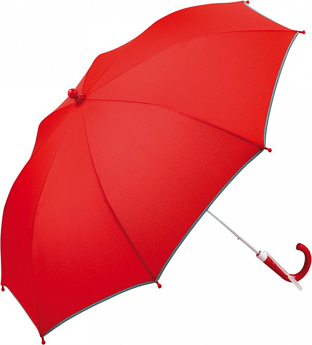 FARE dětský holový deštník s reflexním lemem Kids Red 6902