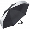 FARE SHINE MINI skládací deštník s reflexními panely ČERNÝ