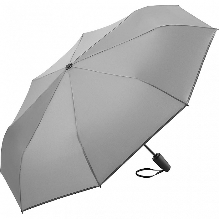 FARE SHINE MINI skládací deštník s reflexními panely ŠEDÝ