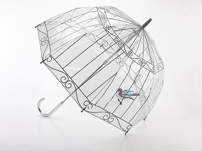 II. JAKOST Fulton dámský holový deštník Lulu Guinness BIRDCAGE 2 L719