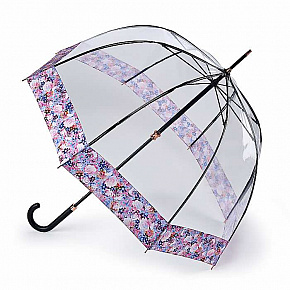 Fulton dámský průhledný deštník Birdcage 2 LUXE DIGITAL BLOSSOM L866