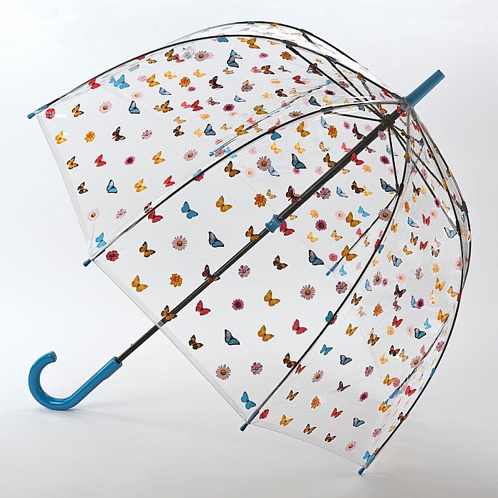 Fulton dámský průhledný holový deštník Birdcage 2 ENGLISH GARDEN L042