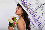 Fulton dámský průhledný deštník Birdcage 2 FLOWER FIELD L042