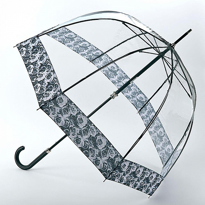 Fulton dámský průhledný deštník Birdcage 2 LUXE PHOTO ROSE L866