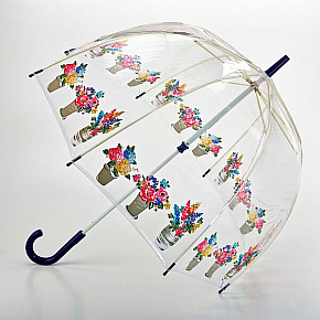 Cath Kidston dámský průhledný deštník Birdcage 2 FLOWER POTS L546