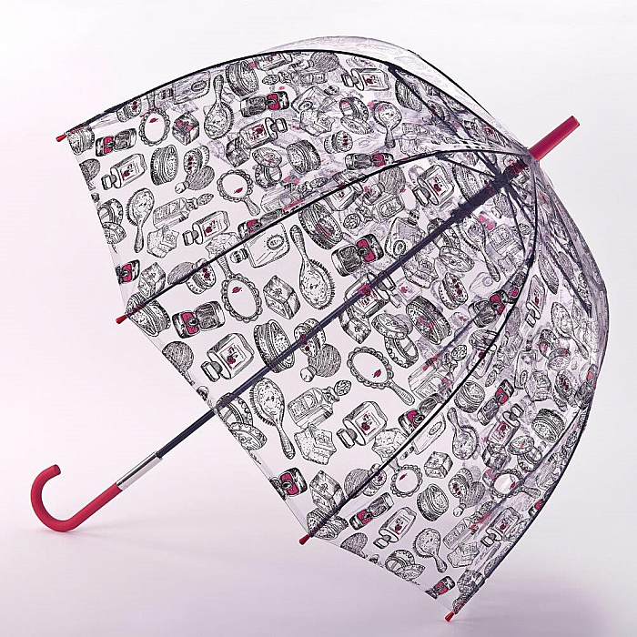 Lulu Guinness dámský průhledný deštník Birdcage 2 Dressing Table L719