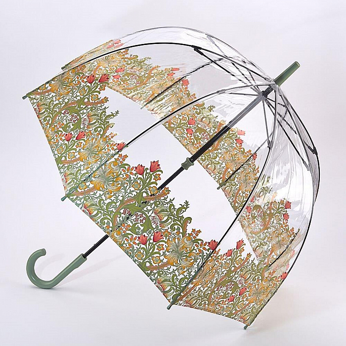 Fulton dámský průhledný deštník William Morris Birdcage 2 MINOR LILY