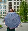 Fulton dámský skládací deštník Minilite 2 HOUNDSTOOTH RED BORDER L354