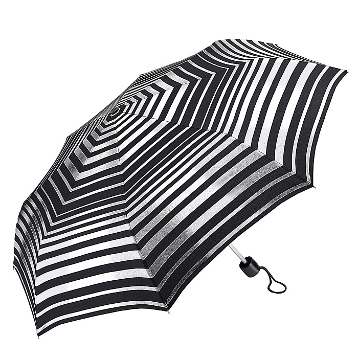 Fulton dámský skládací deštník Minilite 2 SILVER STRIPES L354