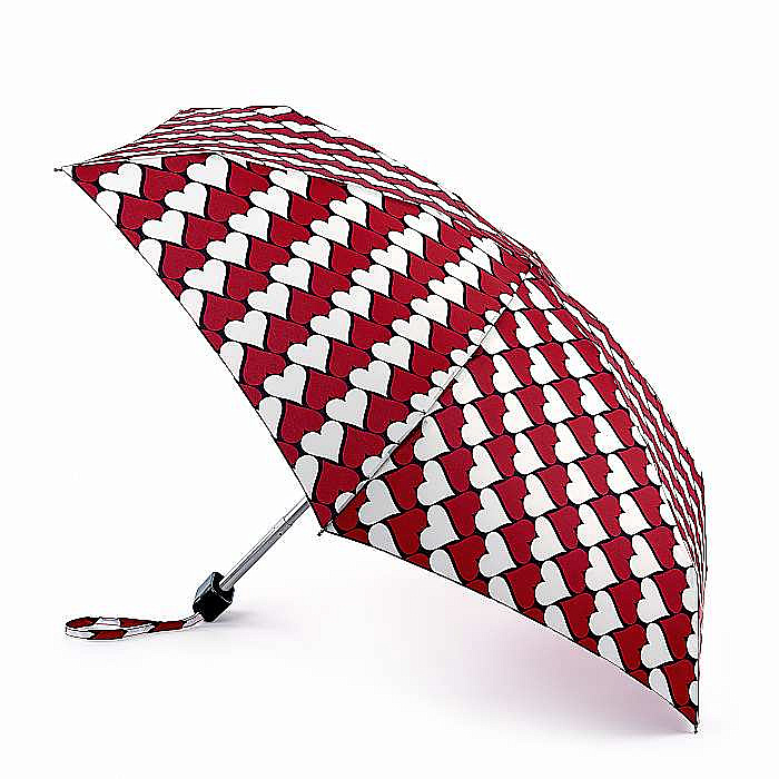 Lulu Guinness dámský skládací deštník  Tiny 2 KISSING HEARTS L717